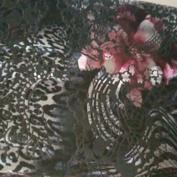 Boston Proper Velvet Palazzo Pant Size S Burnout Velvet - Picture 3 of 8